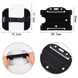 NAUZE 4 Pieces SIA License Badge Holder Set Arm Badge Holder Horizontal Badge Holder Sunglasses Tie for Security Warehouse Factory Staff Emergency Worker Doorman