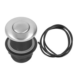 TOPINCN Sink Air Switch Push Button Stainless Steel Waste Disposal Sink Air Switch with 1.5 m Hose for Electric Water Heaters