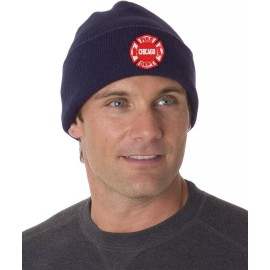 Peerless Chicago Fire Department Knit Cap with Cuff As Seen On TV