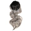 Long Curly Wavy Wigs Women Female Synthetic Hair Black Gray