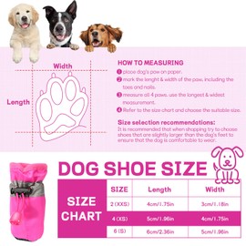 Dog Boots for Small Dogs, Waterproof Dog Boots, Summer Hot Pavement Dog Booties with Reflective Straps(XS)