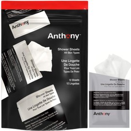 Anthony Body Wipes for Adults Bathing, Post Workout, & A Must Have Camping Personal Care Product â Travel Shower Wipes No Rinse Body Wash â Disposable Wash Cloth Towelettes 12 9âx12.5â