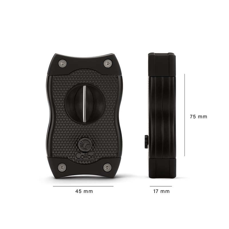 Colibri SV-Cut Zigarrenschneider | Schwarz | 2-In-1 S und V