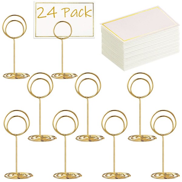 Toncoo 24 Pcs Premium Mini Table Number Holders and 24