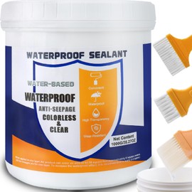 KCUT 35.27oz Invisible Waterproof Agent - Transparent Polyurethane Anti-Leakage Sealant Coating for Roof, Walls, Bathroom, Kitchen | Indoor/Outdoor Use | Crack Repair & Multi-Surface Protection