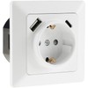 MILOS Socket Flush-Mounted USB-A USB-C 250V 16A Protective Contact Socket