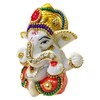 Karigaari Resine Stone God Ganesha Idol (White)