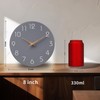Mosewa Wall Clock 8 Inch Gray Battery Operated Silent Non