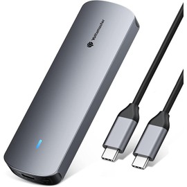 Yottamaster M.2 NVMe Enclosure, 10Gbps USB 3.2 M.2 NVME PCIe SSD Enclosure Tool-Free for NVMe PCIe M-Key(M+B Key), External NVMe SSD Adapter Support UASP for 2280 2260 2242 2230, Aluminum