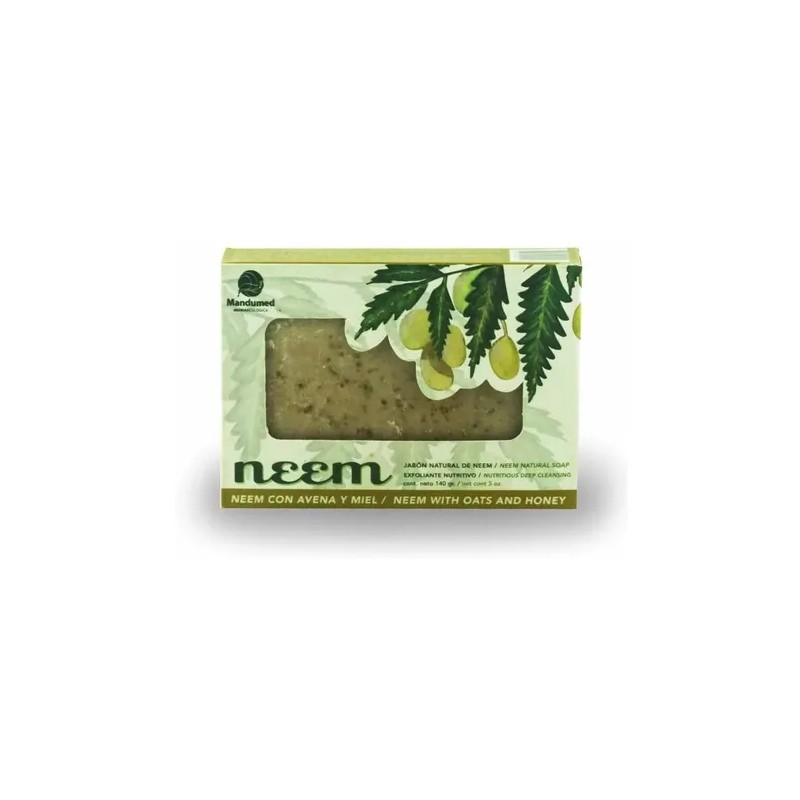 5 Jabones Neem Avena-miel Artesanales 100 Nat 140g Mandumed