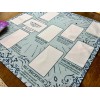 Celtic Cross Assistant Tarot Reading Spread Cloth, Blue Boho Design