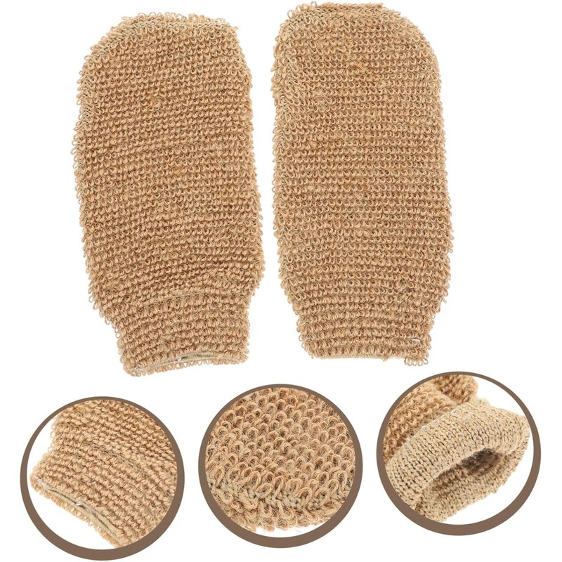 Guantes Exfoliantes de Yute FRCOLOR - 2 Piezas para una