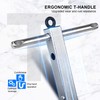 HAUTMEC Telescoping Basin Wrench, Sink Wrench, 3/8" to 1-1/4" Jaw
