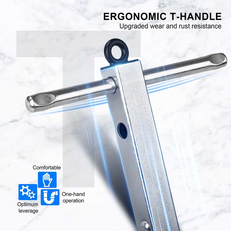 HAUTMEC Telescoping Basin Wrench, Sink Wrench, 3/8" to 1-1/4" Jaw