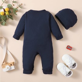 Singcoco Newborn Boy Girl Costume Outfit Baby Police Officer Romper (Cop-Long,6-12 Months)