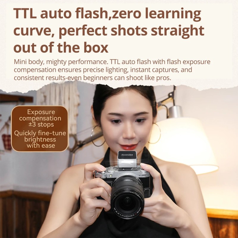 Local Stock Zeniko XF04 ZF08 Mini Camera Flash Light Rechargeable