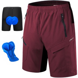 Pantalones cortos de bicicleta de montaña para hombre, 3D, acolchados, holgados, para ciclismo, de secado rápido, ligeros, pantalones cortos de ciclismo