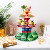 Hawaii Luau Cupcake Stand Decorations- 3 Tier Cartoon Party Tiered
