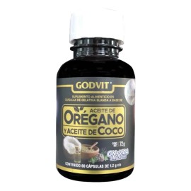 Godvit Aceite De Orégano Y Coco 60 Cápsulas Blandas