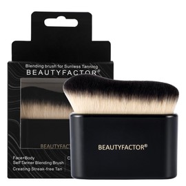 Self Tanner,Kabuki Bronzer Body Makeup Brush for Self Tanning Mousse,Lotion,Tanning Mitt for Face Tanner Body Leg Self-Tan (Black)