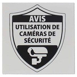 Headline Sign Utilisation de Caméras de Sécurité Window Cling Sign, 6" x 6", Made in USA (Pack of 2)