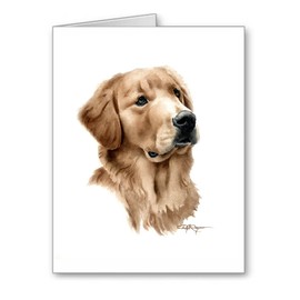 DJ Rogers Fine Art Golden Retriever - Set of 10 Note Cards With Envelopes