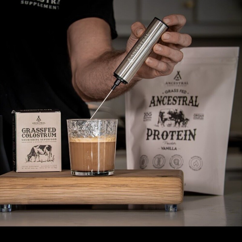 Ancestral Supplements Stainless Steel Electric Coffee Milk Frother USBC 2