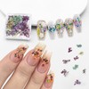 3D Dried Flowers for Nails, Dried Flowers Nail Art Stickers