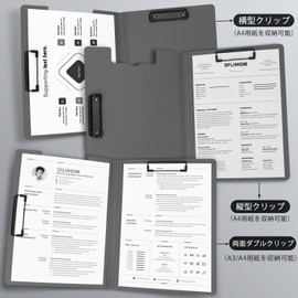 SFLHHDM Clip Holder, A4 Binder, Foldable, Clipboard, Thin, Easy to Carry, File Management, Convenient, Clip File, Foam, Bi-Fold, Double-Sided, Stylish, Multifunctional, Writing Face, Thin, Conference Pad, Waterproof, Vertical, Horizontal, Stationery, Doc