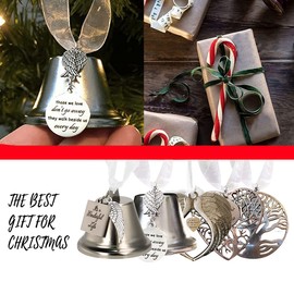 SUNNEE Memorial Christmas Ornament Christmas Memory Bauble Christmas Tree Pendants Christmas Tree Hanging Decor Jingle Bells Ornaments (A piece of my heart is in heaven)