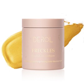 Freckle Pen Stamp - Fake Freckles Stamp Air Cushion - Waterproof Quick Dry Lifelike Freckles Marker Face Makeup (Sunset gold, 9g)