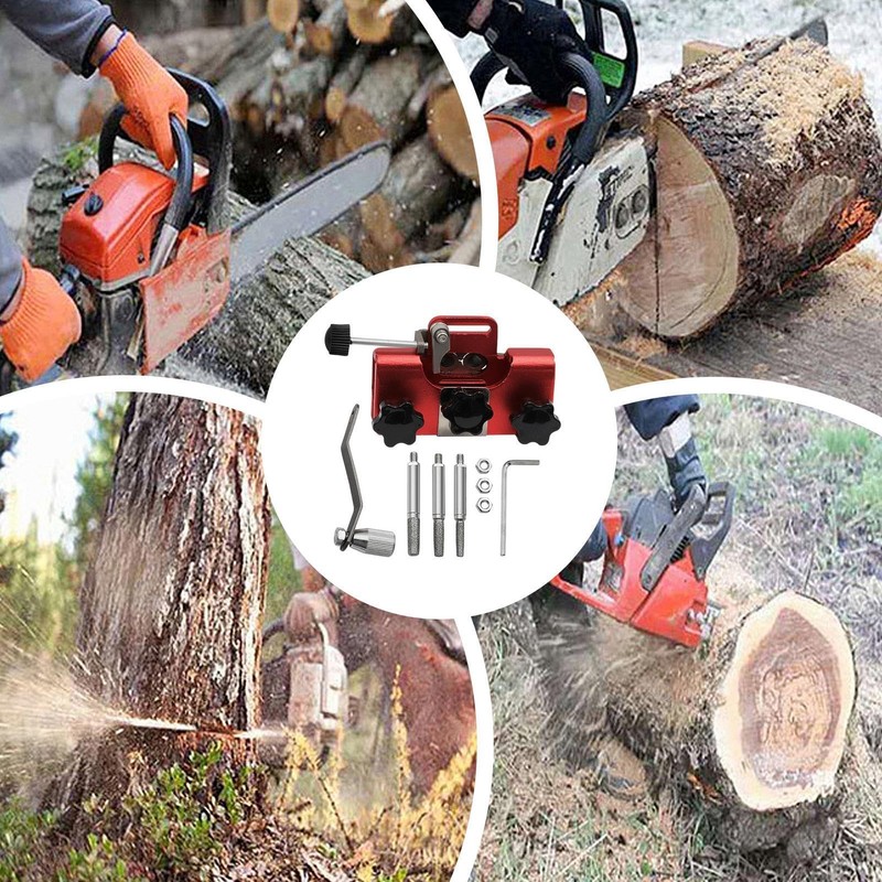 Chain Saw Sharpener | Chainsaw Sharpening Jig Kit with 3