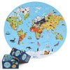 KABENFIS World Map Jigsaw Puzzle 70 PCS Circular Map for