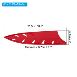 PATIKIL Knife Sheaths for Kitchen Knives, 2 Pcs Knife Edge Guard, Red, 8.5" x 2"