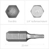 HPHOPE T10 Bits, T10 Torx Bit x 25 Pcs, 1/4"