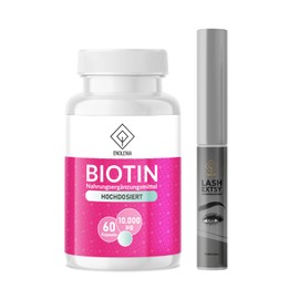 Enolenia® LashExtsy Wimpernserum + Biotin Kapseln - Intensive Wimpernpflege und Wachstum – Für natürlich längere, dichtere Wimpern - Lash Serum by Enolenia - Unterstützt Haarwachstum und volle Lashes