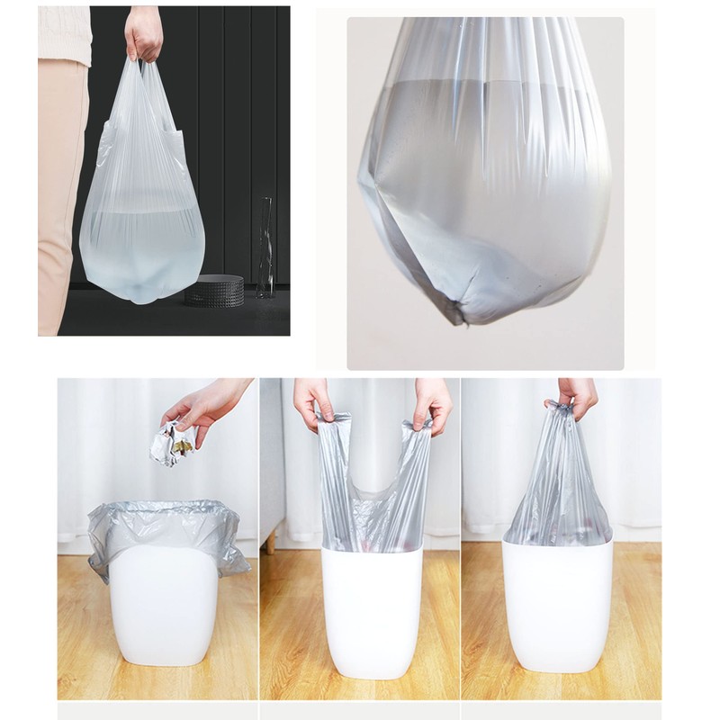 4 GALLON Bathroom Trash Bags, 5 Rolls/100 Counts Small HANDLES