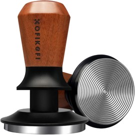 KOFIKOFI Espresso Tamper with Base Ripple Double Spring 30 lbs Contact Pressure Coffee Tamper 304 Stainless Steel Coffee Tamper Espresso Accessories for 54 mm Portafilter