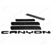 GMC OVERLAY 4PCS Gloss Black Door Rear Elevation Canyon Emblem