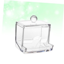 Alipis 2pcs Box Cotton Pads Storage Case Acrylic Swabs Box Desktop Organizer Clear Container