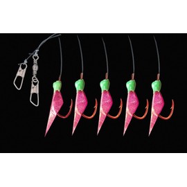 Leader/with Luminous Dots – Genuine Fish Skin Red, Hook Size 12/7720205