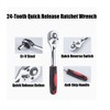LSLANSOON 1/4” Ratchet Socket Wrench Set, Mechanic Tool Kit and