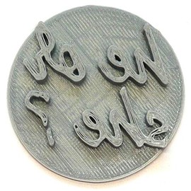 HE OR SHE WORDS SCRIPT FONT SHOWER GENDER REVEAL COOKIE STAMP EMBOSSER BAKING TOOL 3D PRINTED MADE IN USA PR4015