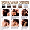 Tape in Human Hair Extensions Highlighted Brown Blonde 20pcs 30g