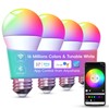 Dawwee Color Changing Light Bulb App Control, 2.4Ghz WiFi and