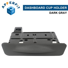 in Dash Cup Holder Insert w/Ashtray Dark Gray Compatible with Ford F250 F350 F450 F550 Super Duty Truck 1999-2004, Excursion 2000-2004 Front Dashboard Pull Out Cupholder