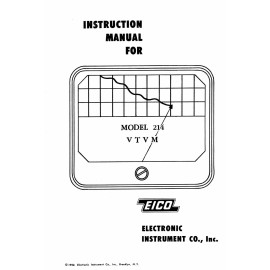 EICO Model 214 Electronic Volt-Ohm  Meter Manual