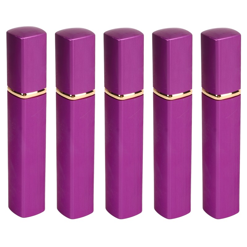 5pcs Travel Spray Bottles Eletrolytic Aluminium 12ml Refillable Perfume Bottles