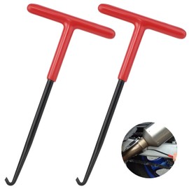 Exhaust Spring Hooks, Pack of 2, Motorcycle Spring Puller, Brake, Spring Hook, Metal Spring Puller Hook, T Hook, Spring Puller, Steel Spring Hook for Motorcycle, Moped, Bicycle (16 x 8 cm)
