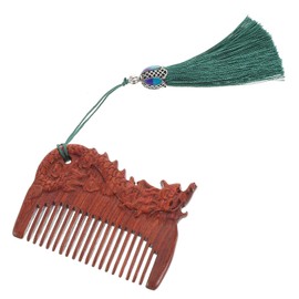 Healeved Hair Comb Sandalwood Zodiac Themed Portable Grooming Accessory for Travel Gentle Scalp Compact Design for Everyday Use Hair Cleaning and Sustainable Material